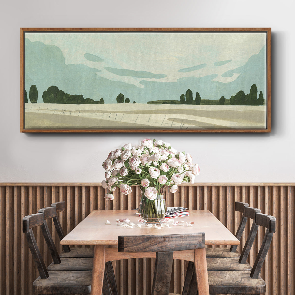 Farmland Study III - Floater Framed Canvas Print