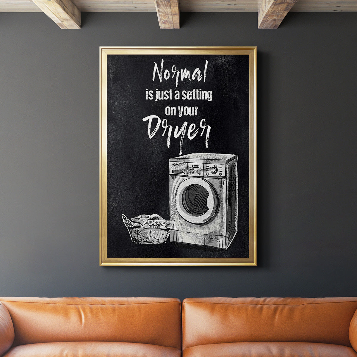Normal Is Just A Setting - Modern Framed Canvas Print