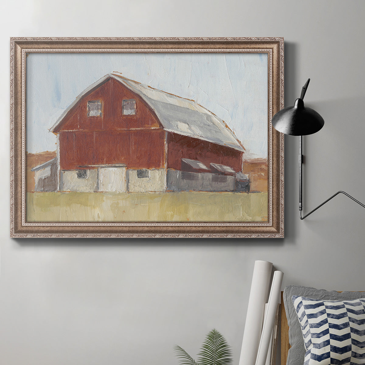 Rustic Red Barn II Premium Framed Canvas- Ready to Hang