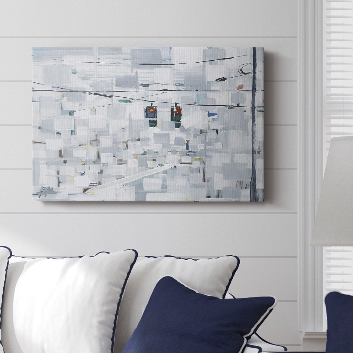Stop on White - Canvas Art Print