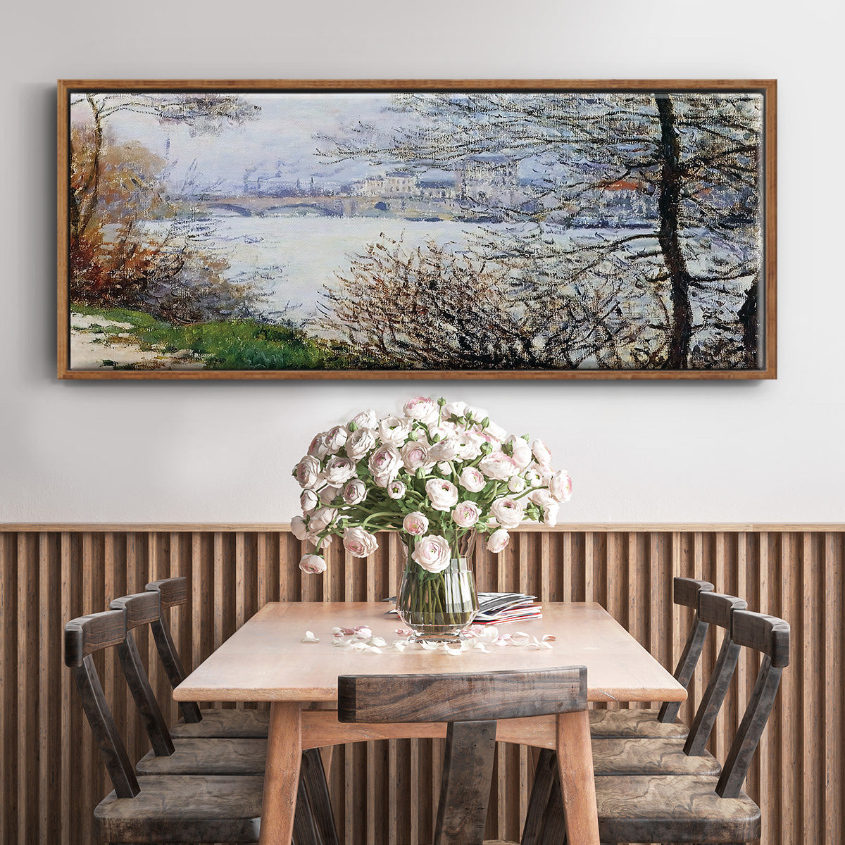 The Banks of the Seine, Ile de la Grande - Floater Framed Canvas Print