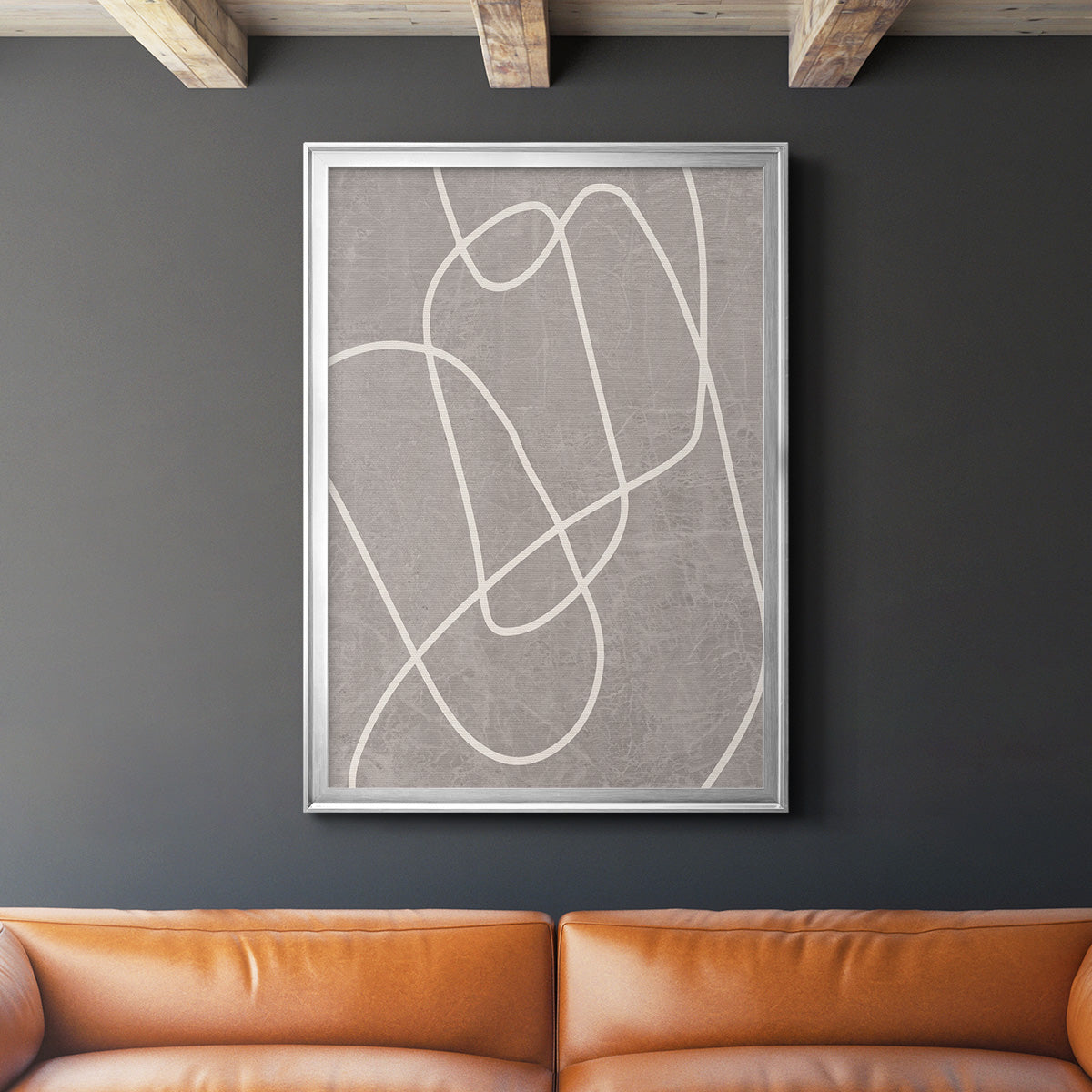 Fissures II - Modern Framed Canvas Print