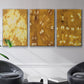 Turmeric Sunrise I - Framed Premium Gallery Wrapped Canvas L Frame 3 Piece Set - Ready to Hang