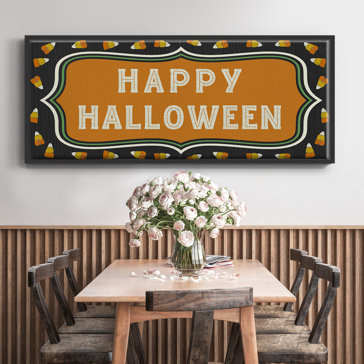 Happy Hallowween - Floater Framed Canvas Print