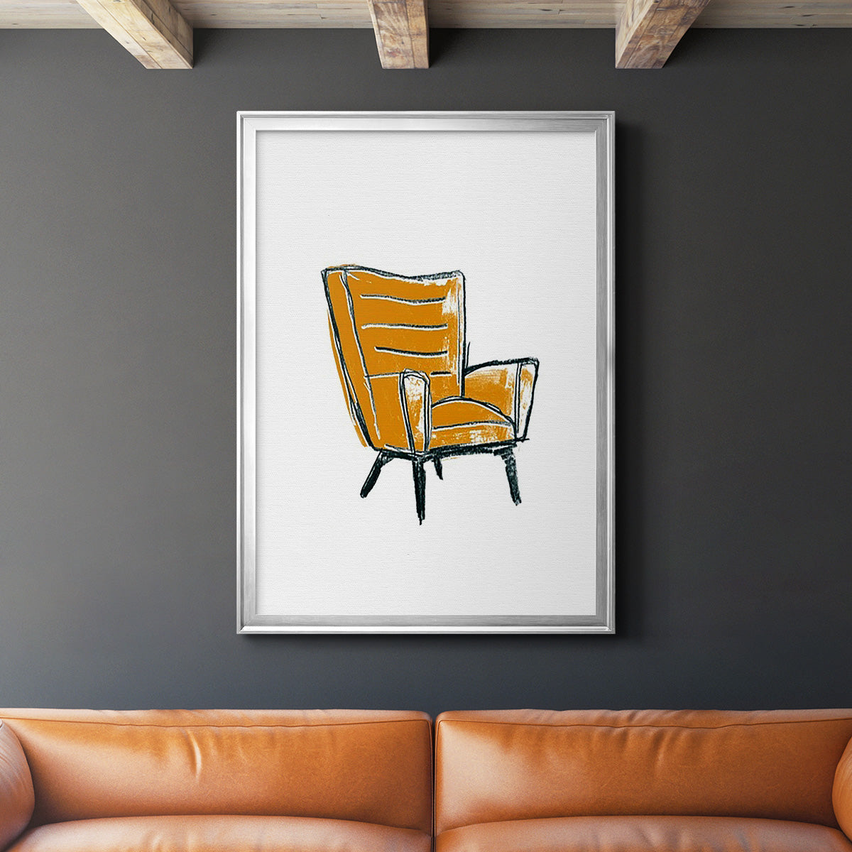 Take a Seat III - Modern Framed Canvas Print