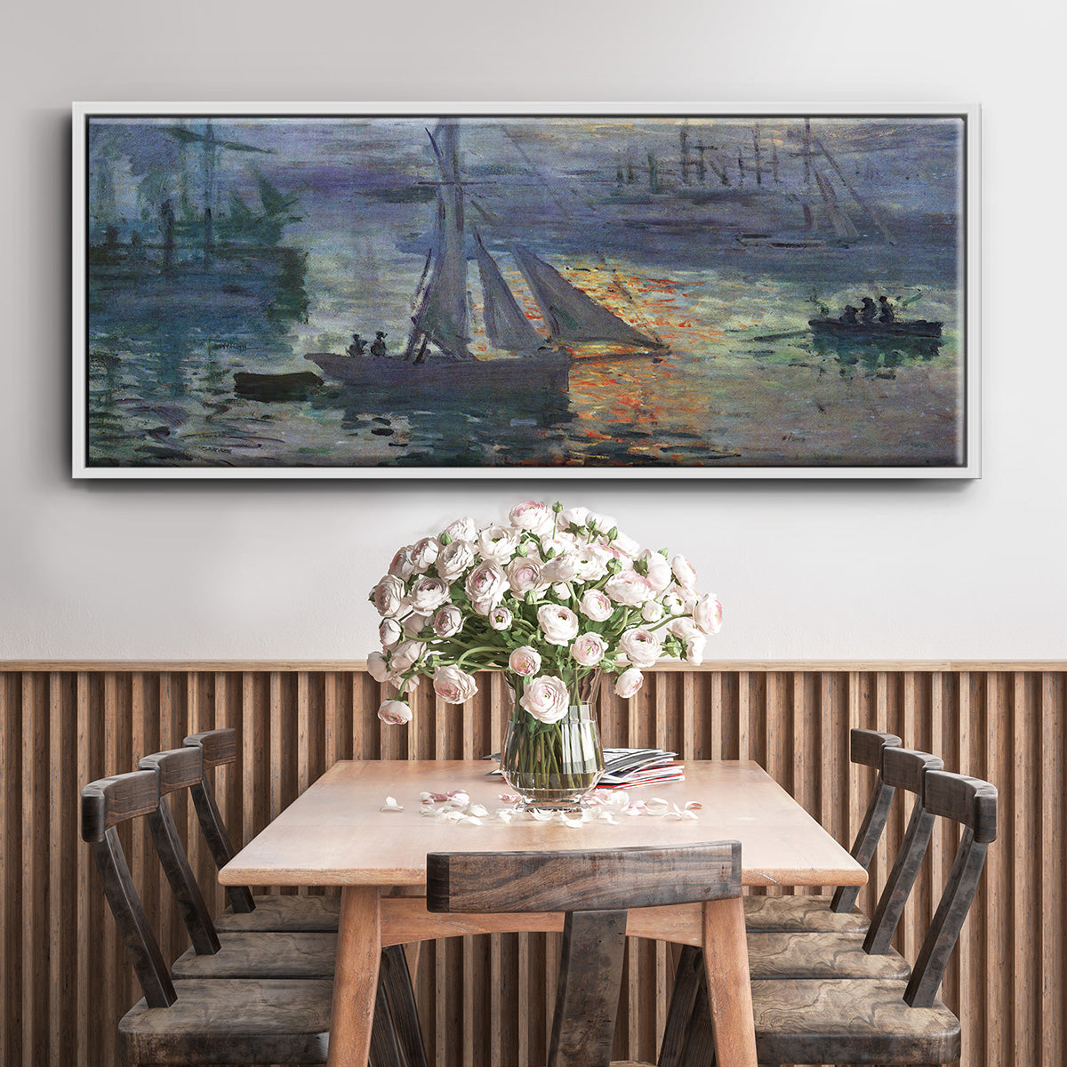 Sunrise at Sea - Floater Framed Canvas Print
