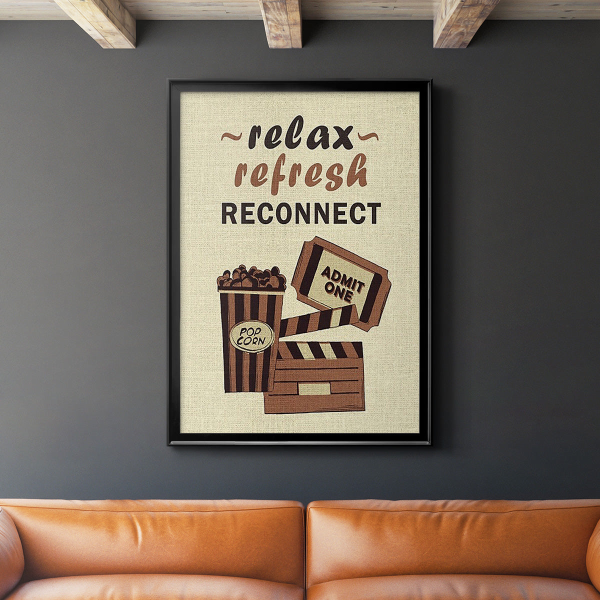 Movie Time IV - Modern Framed Canvas Print