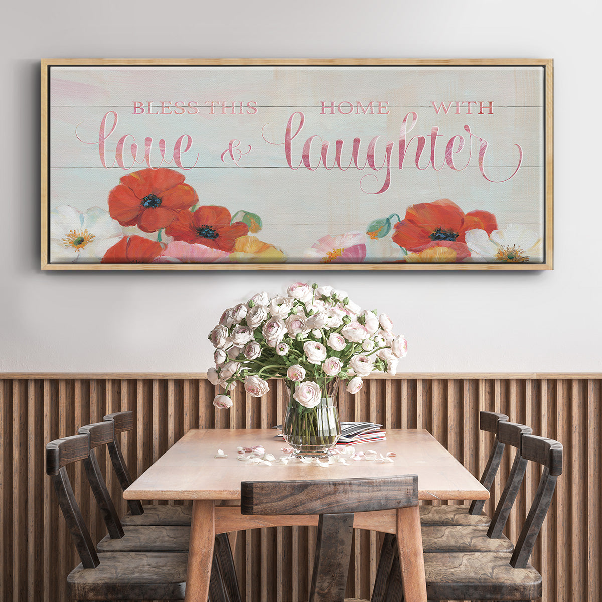 Bless this Home - Floater Framed Canvas Print