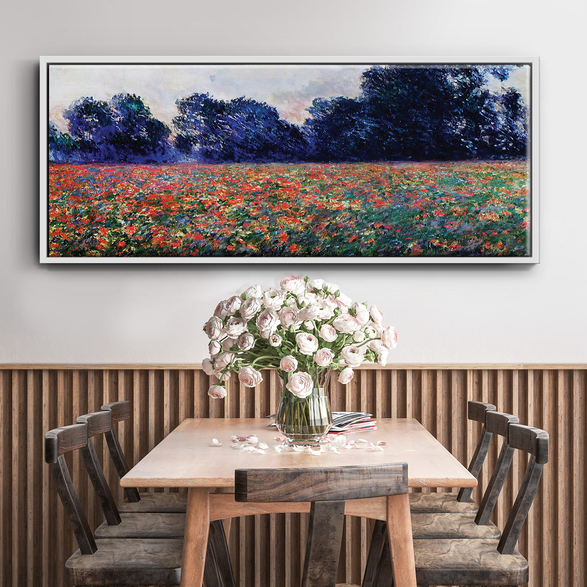 Poppies at Giverny, 1887 - Floater Framed Canvas Print