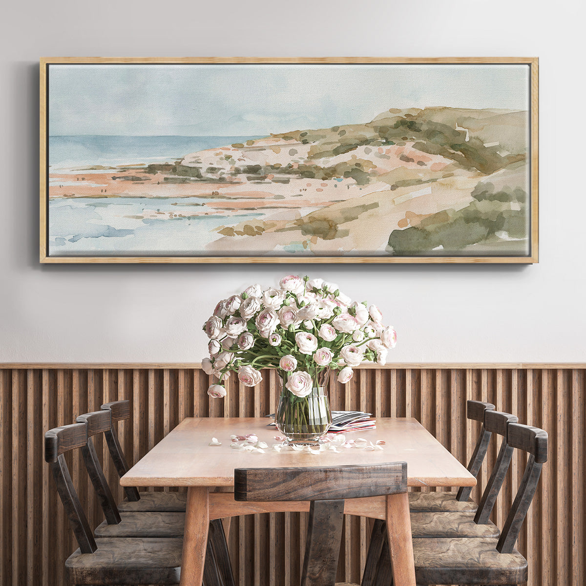 Neutral Seaside II - Floater Framed Canvas Print