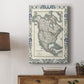 Bordered Map of North America - Canvas Art Print