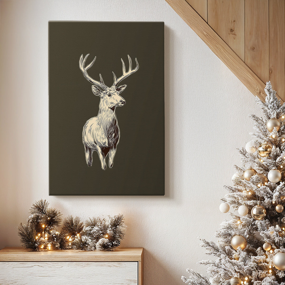 Pale Winter Candle Parish - Canvas Art Print