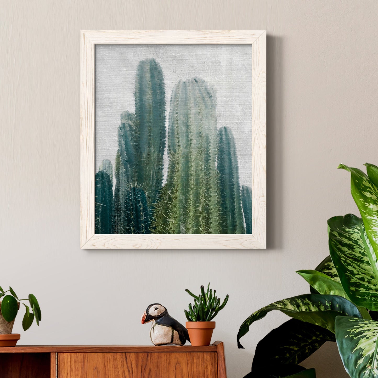 Aruba Cacti II - Barnwood Framed Canvas Print