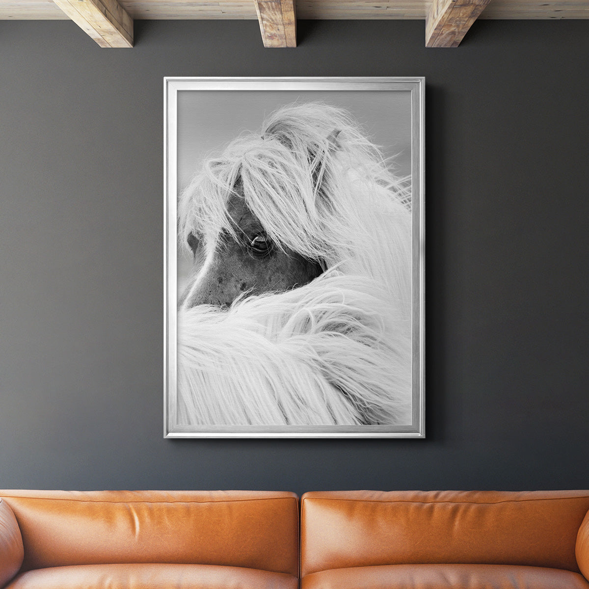 Island Pony II - Modern Framed Canvas Print