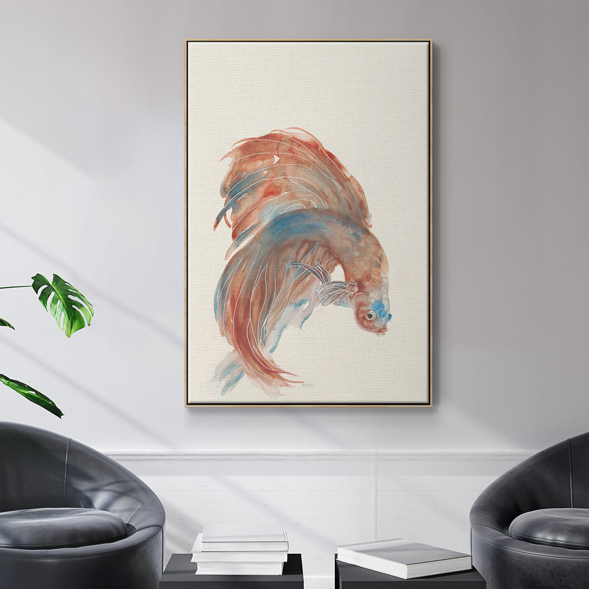 Betta III - Framed Premium Gallery Wrapped Canvas L Frame - Ready to Hang