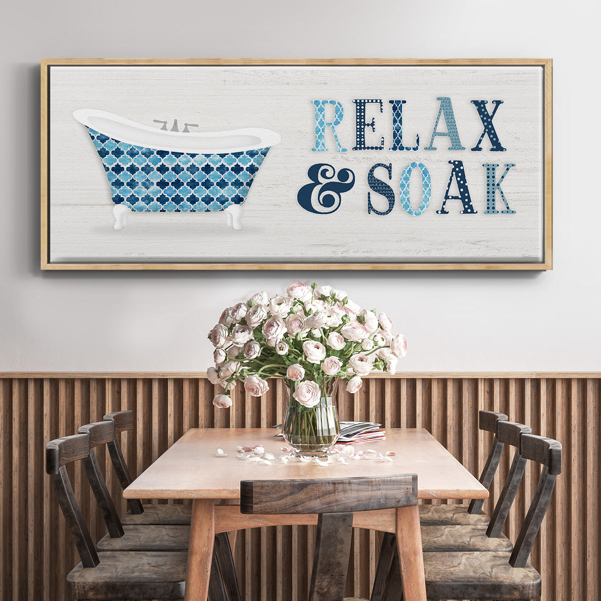 Relax and Soak - Floater Framed Canvas Print