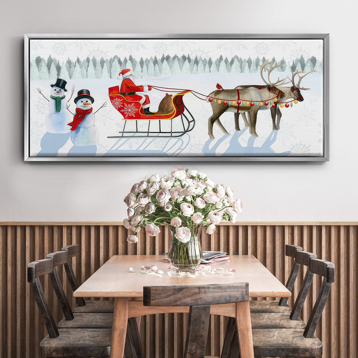 Santa's Snowmen Collection D - Floater Framed Canvas Print