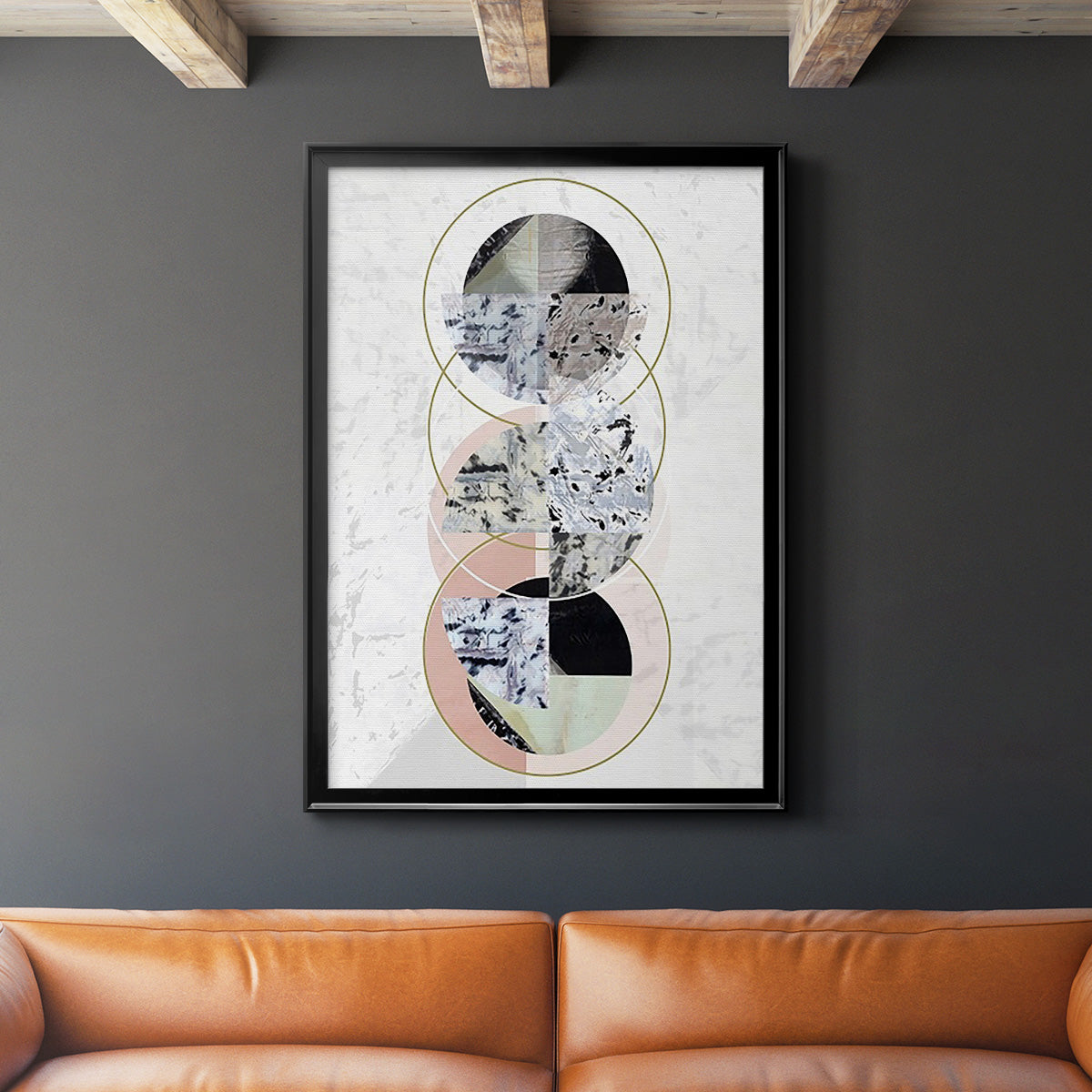 Inner Circles II - Modern Framed Canvas Print