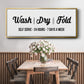 Wash Dry Fold - Floater Framed Canvas Print