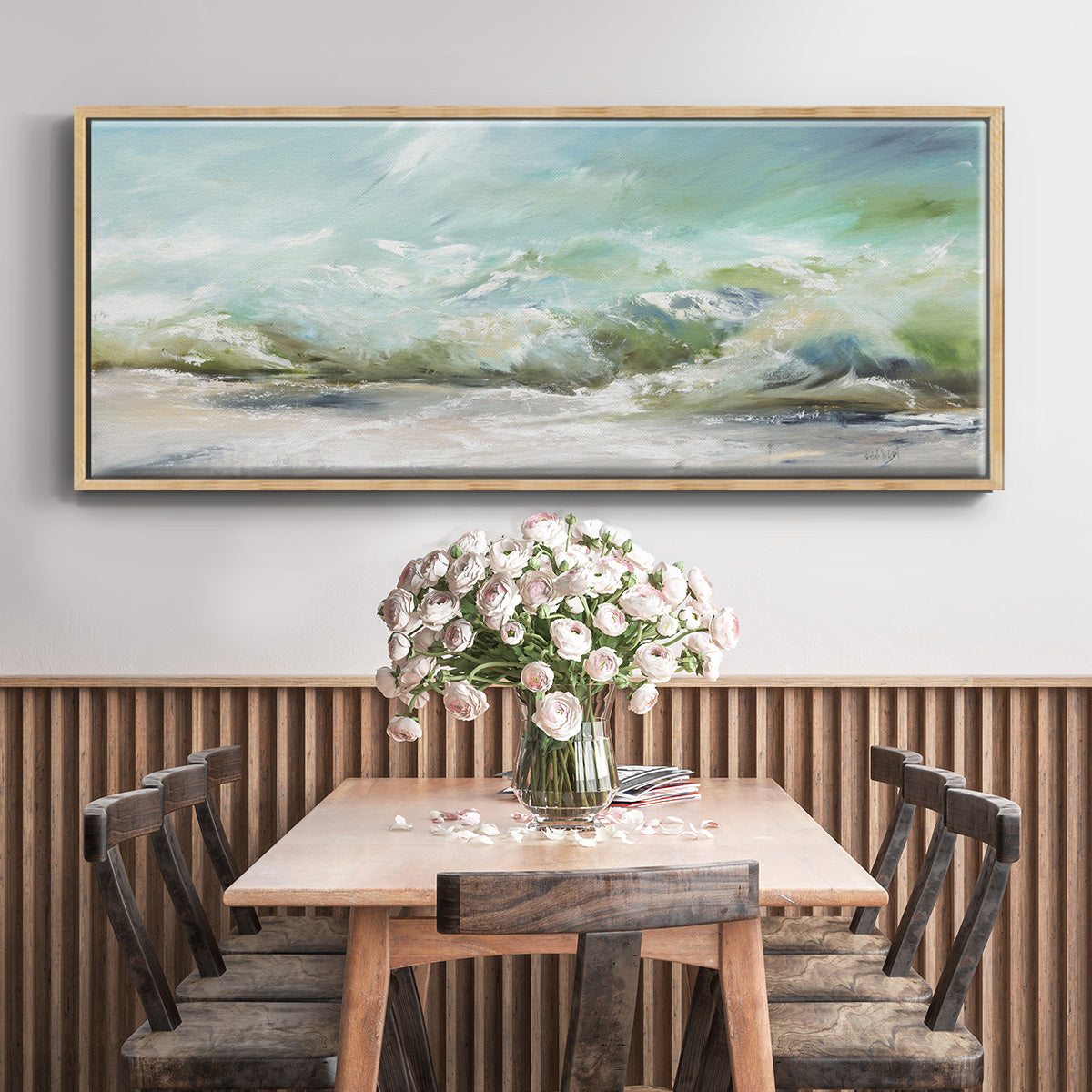 Dancing on the Waves - Floater Framed Canvas Print