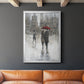 Rain in The City II - Modern Framed Canvas Print