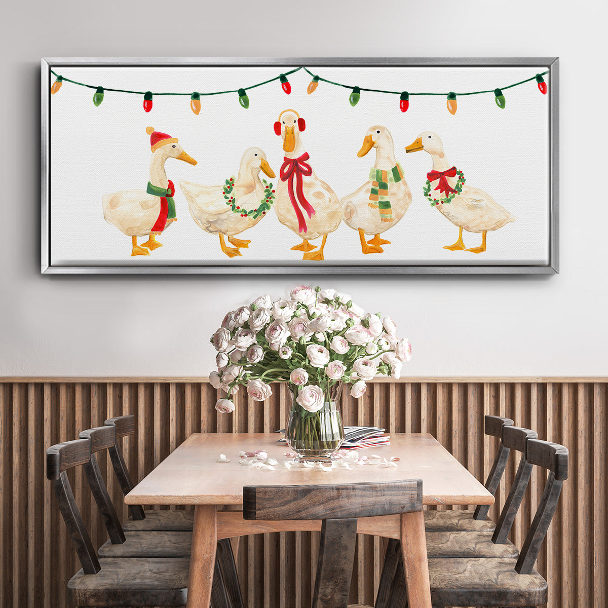 Merry Quackmas Collection D - Floater Framed Canvas Print