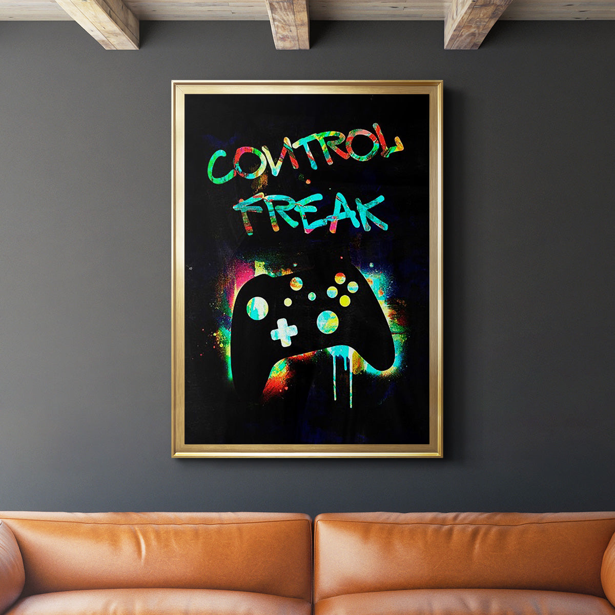 Gamer Tag I - Modern Framed Canvas Print