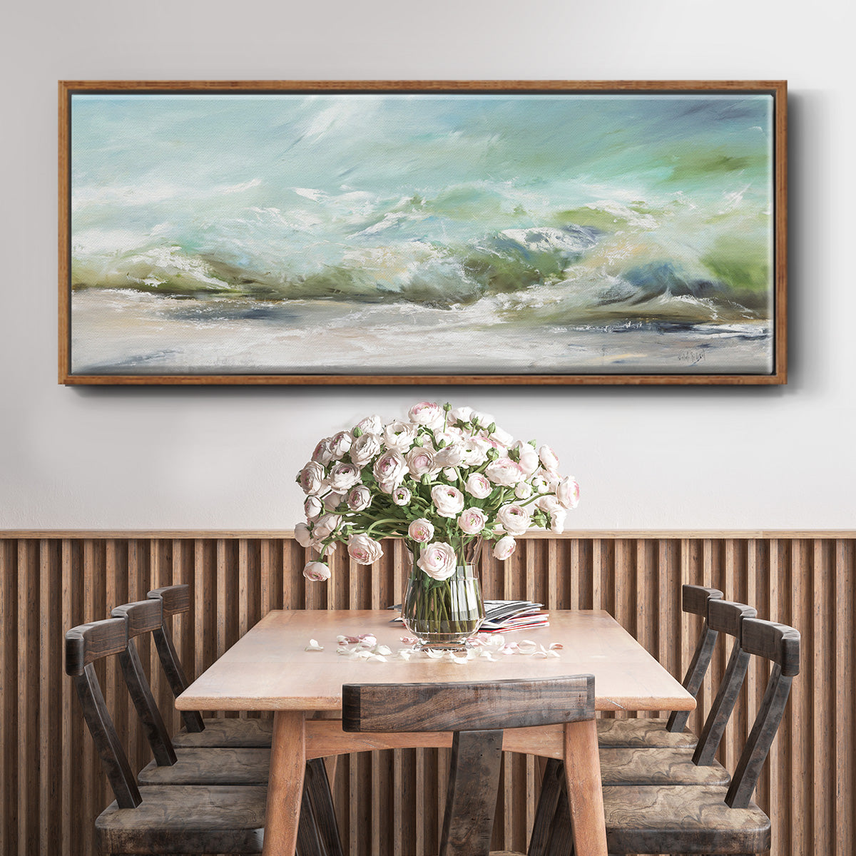 Dancing on the Waves - Floater Framed Canvas Print