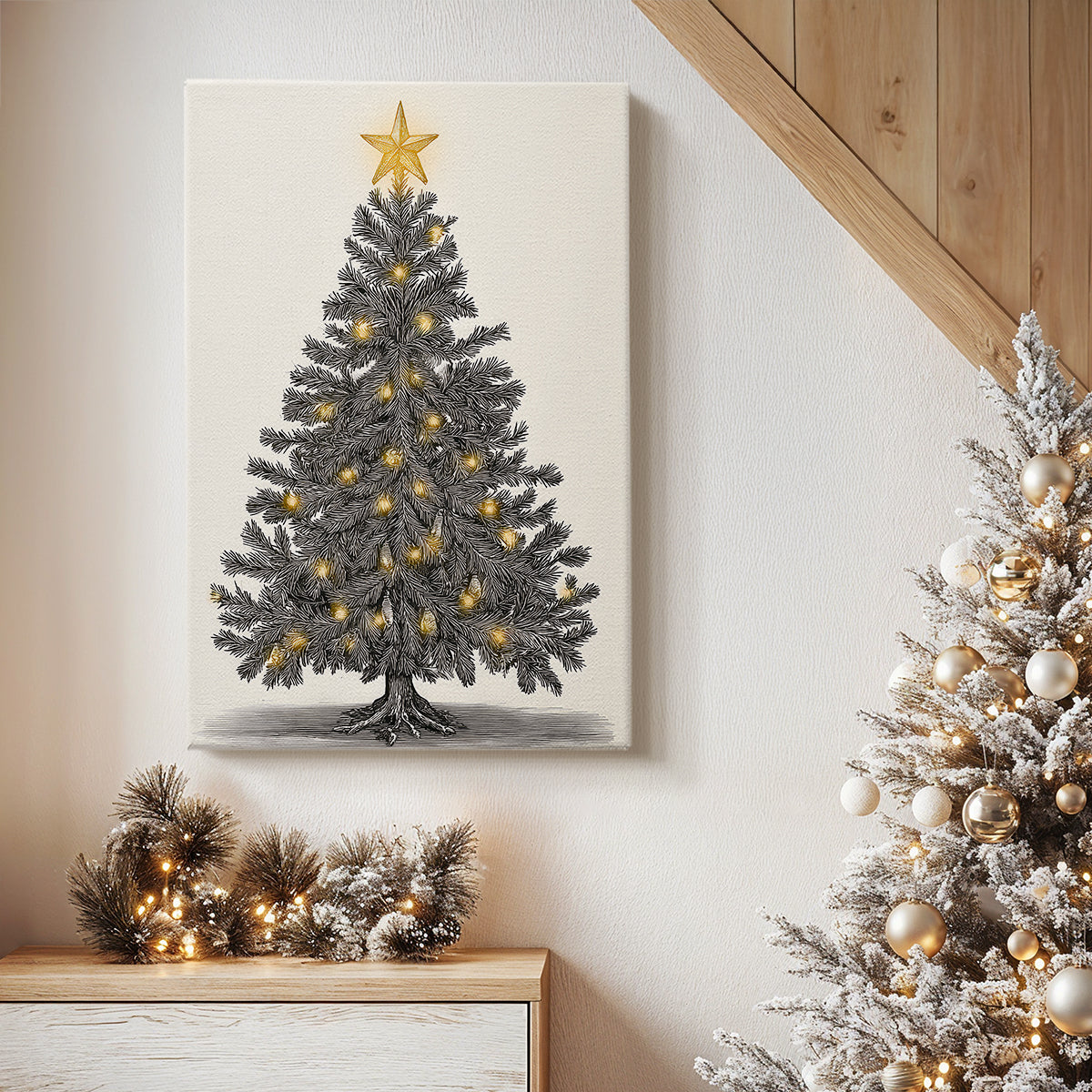 Silver Skies Hearth - Canvas Art Print