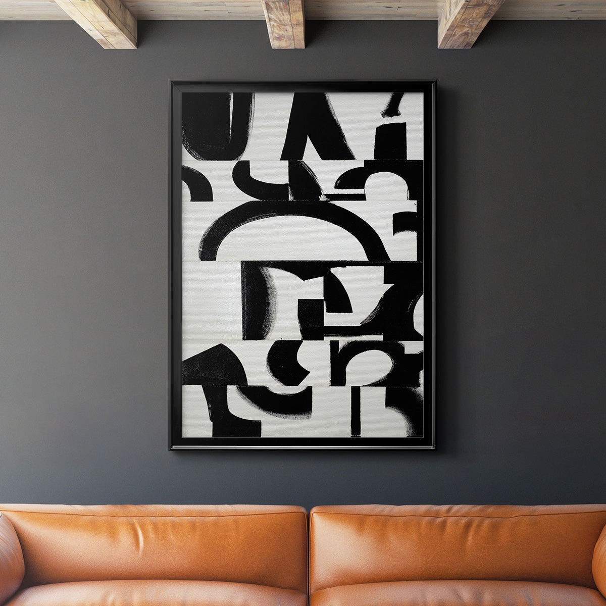 Prosperous Elements V11 - Modern Framed Canvas Print