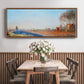 The Plain of Colombes, White Frost, 1873 - Floater Framed Canvas Print