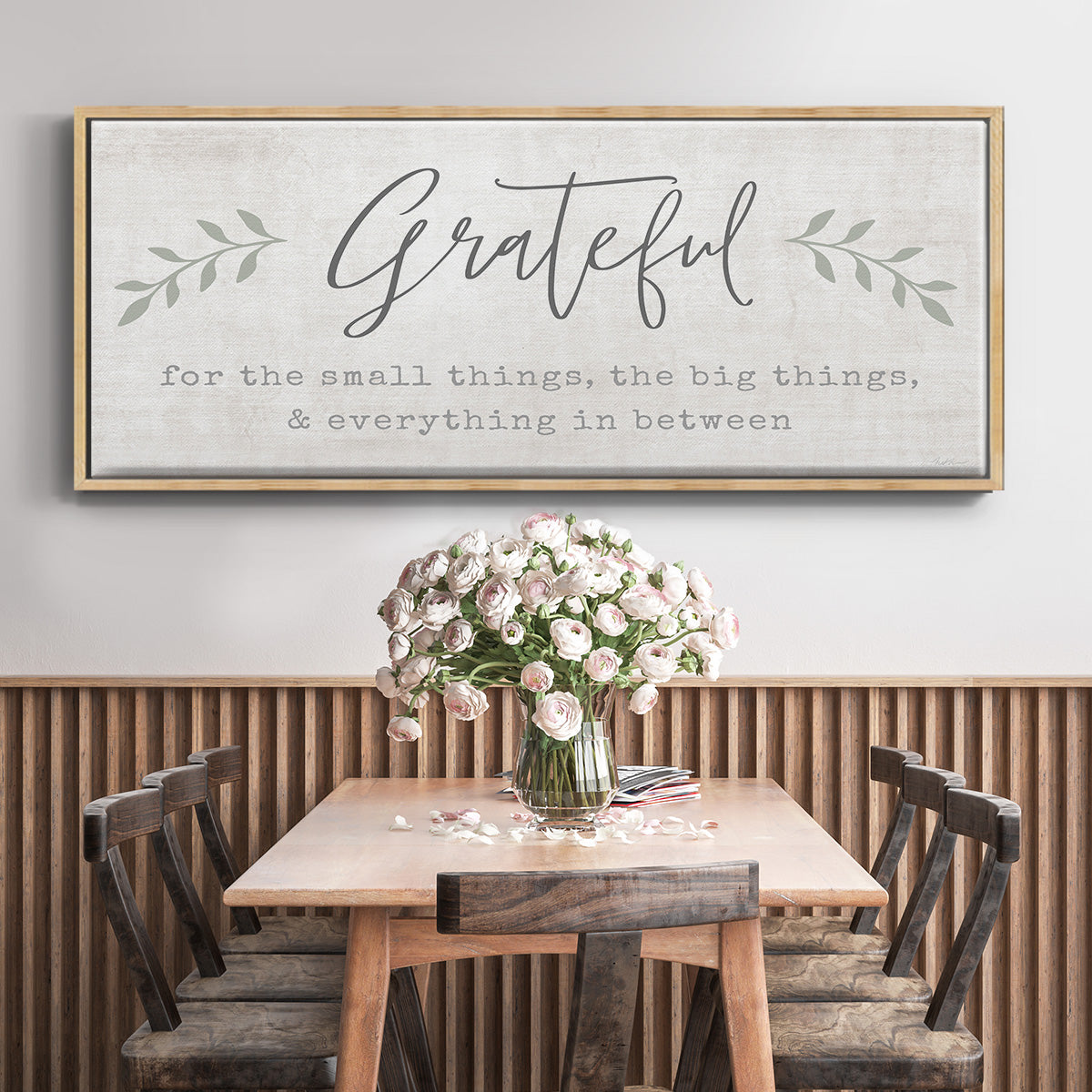 Grateful for Everything - Floater Framed Canvas Print