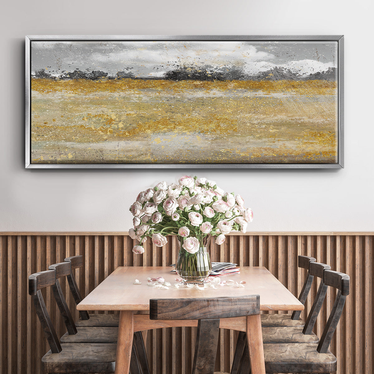 Meadow Shimmer II - Floater Framed Canvas Print
