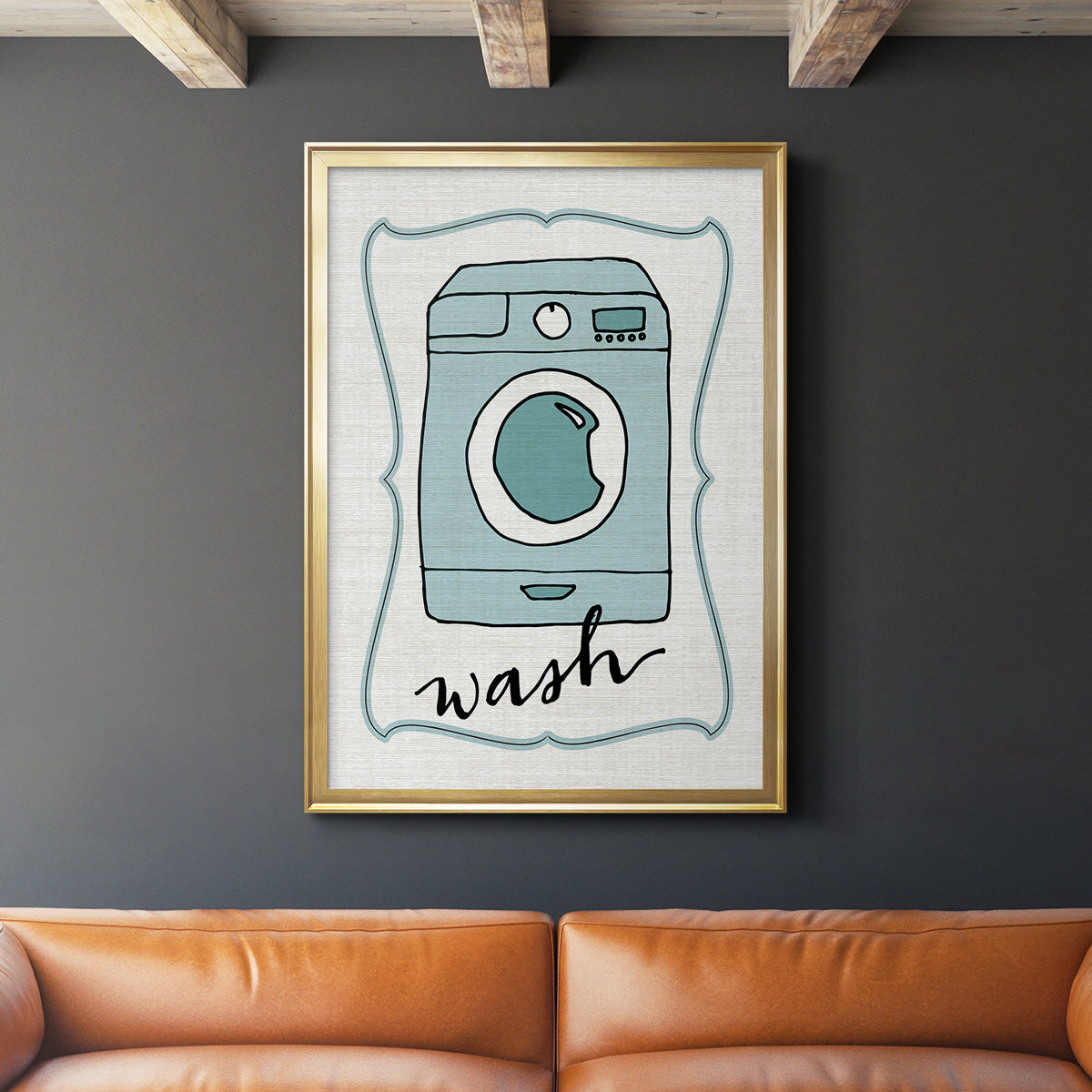 Wash - Modern Framed Canvas Print