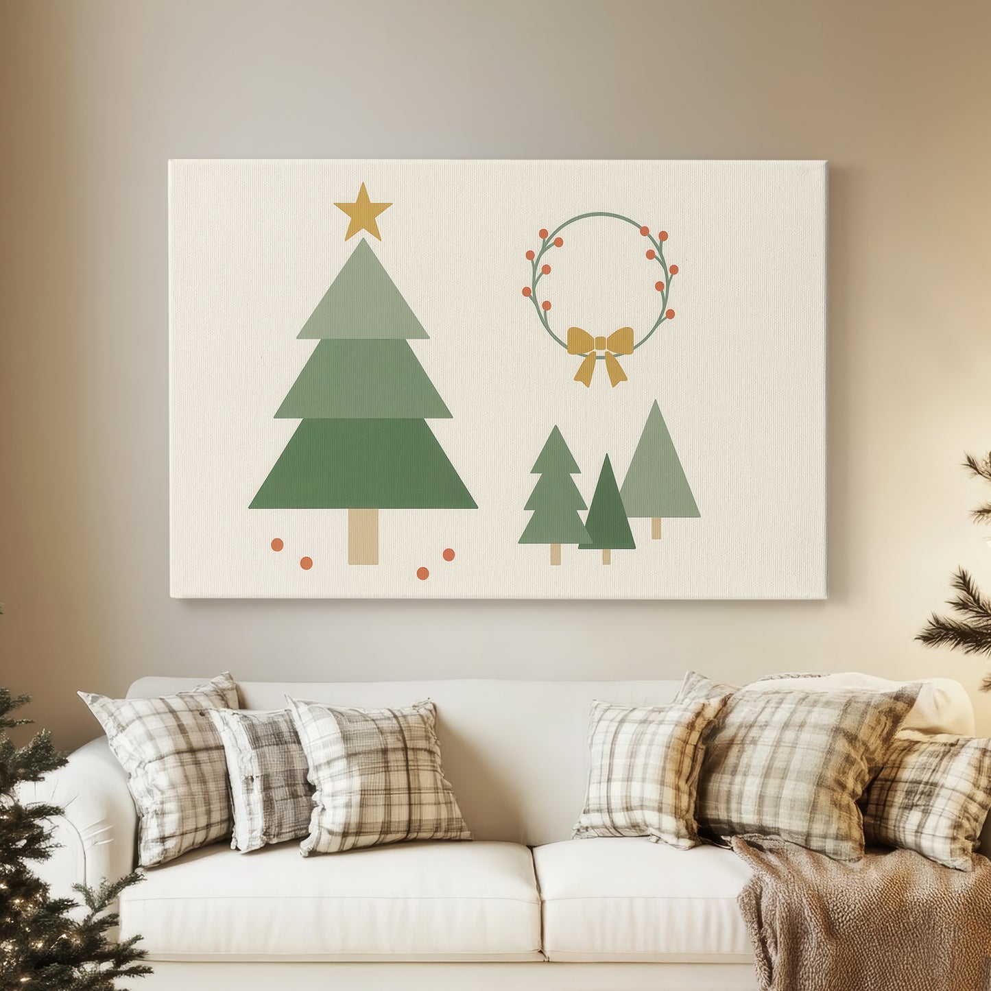 Silver Snow at Night - Canvas Art Print