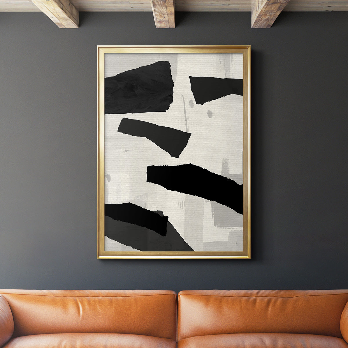 Mountain Paths II - Modern Framed Canvas Print