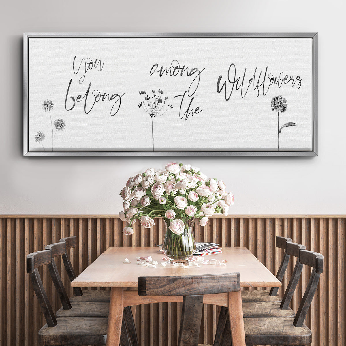 Among the Wildflowers - Floater Framed Canvas Print