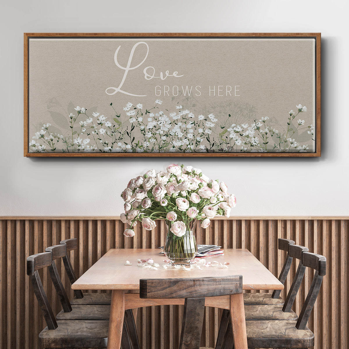 Bouquet of Love - Floater Framed Canvas Print