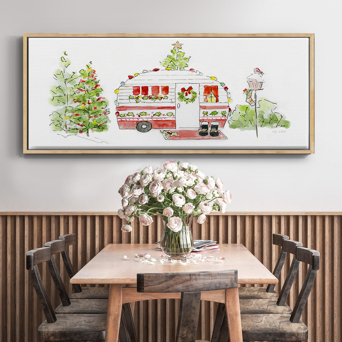 Holiday Camper II - Floater Framed Canvas Print