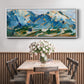 Blue Mountain Peaks I - Floater Framed Canvas Print