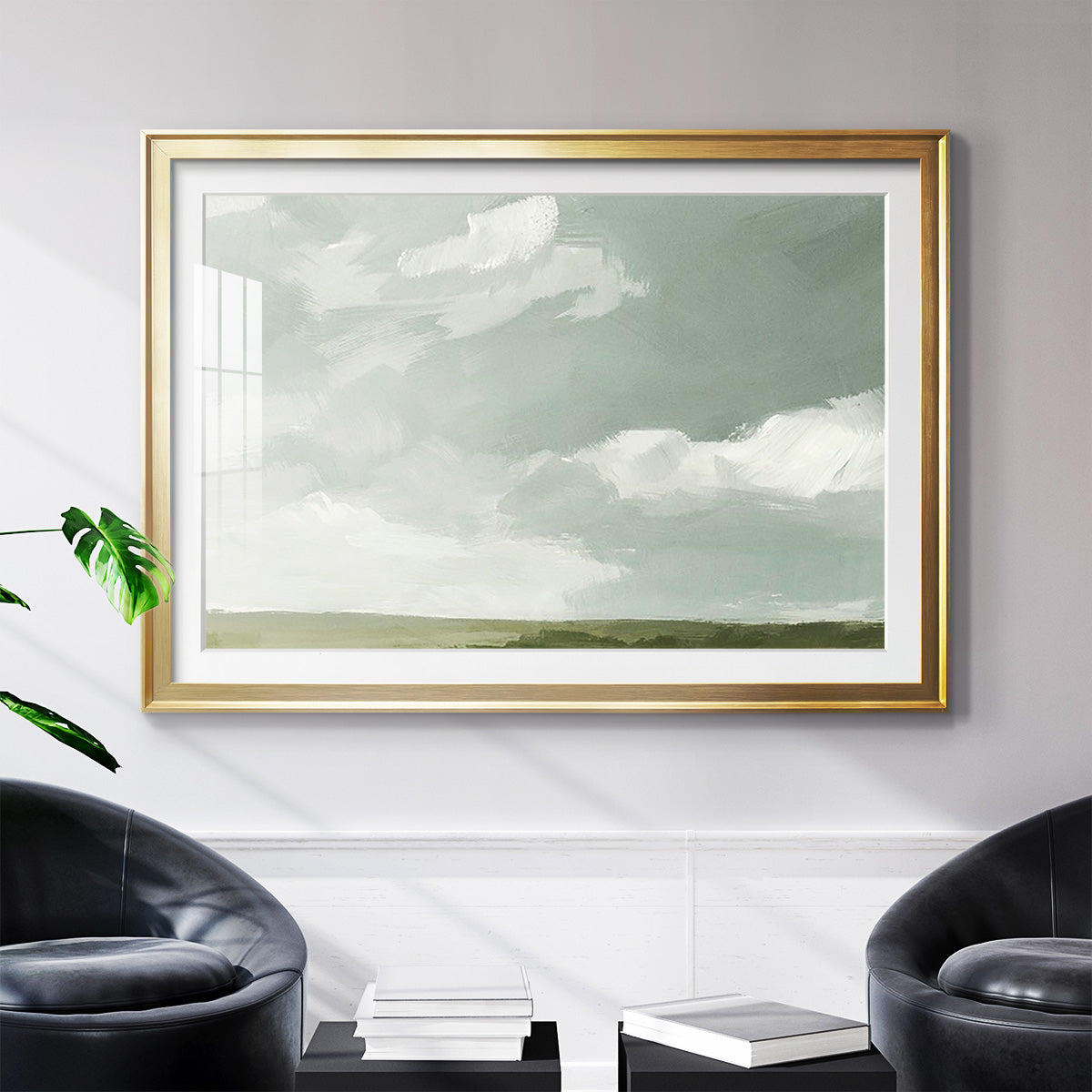 Gray Stone Sky II - Modern Framed Art Print