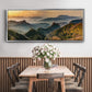 Jinshanling Mountains at Sunrise in Autumn Colors - Floater Framed Canvas Print
