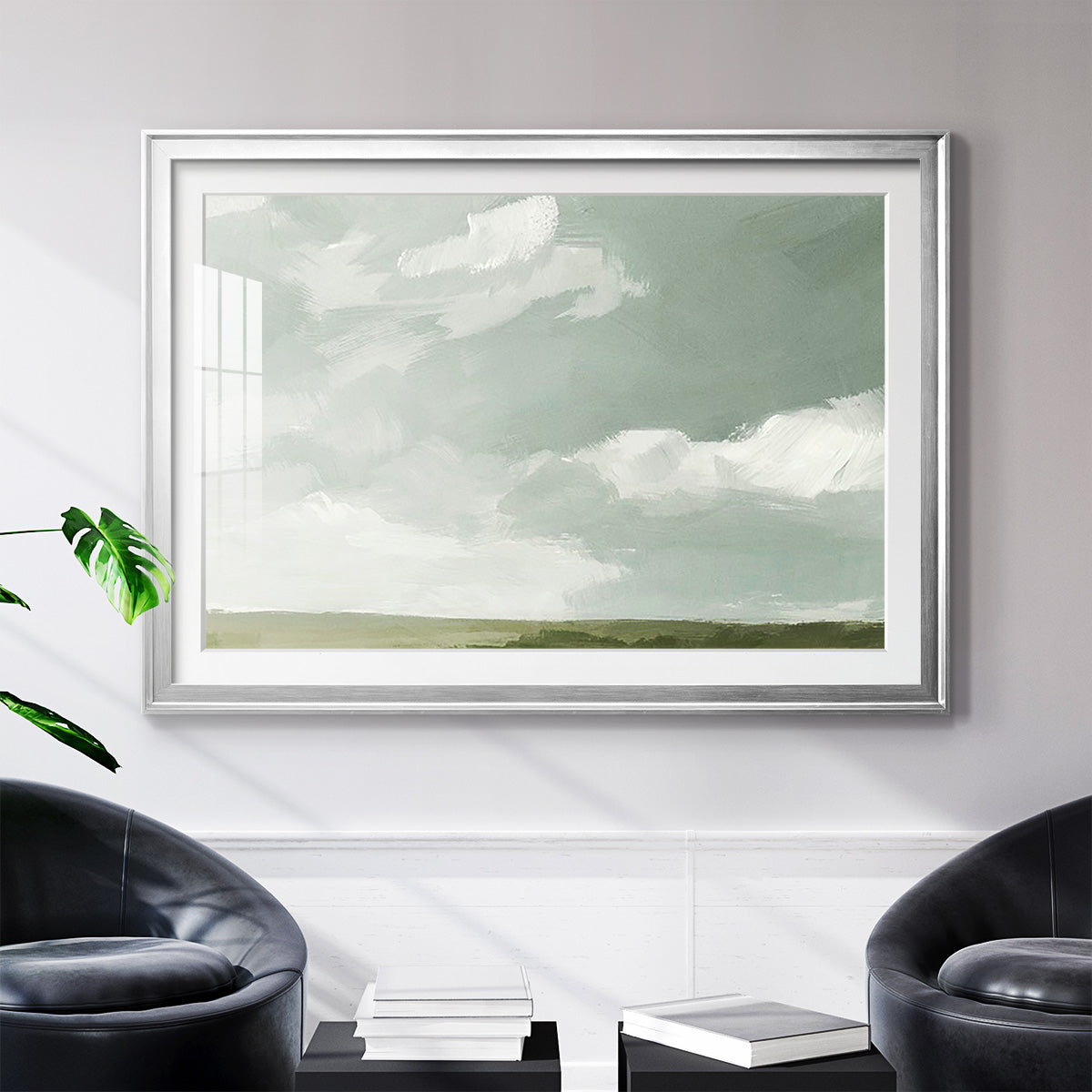Gray Stone Sky II - Modern Framed Art Print