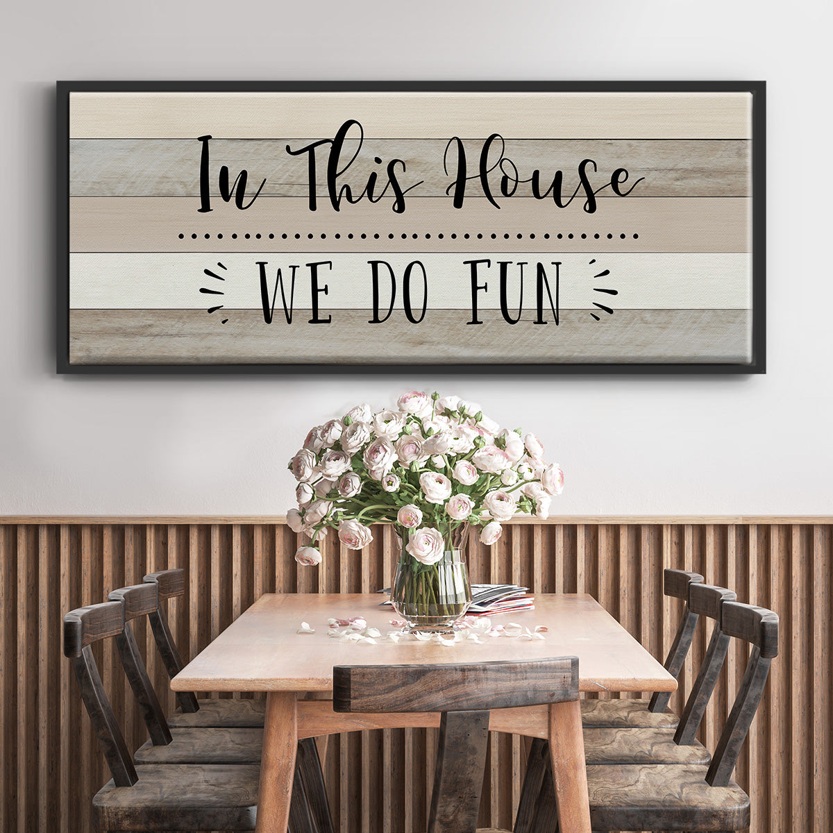We Do Fun - Floater Framed Canvas Print