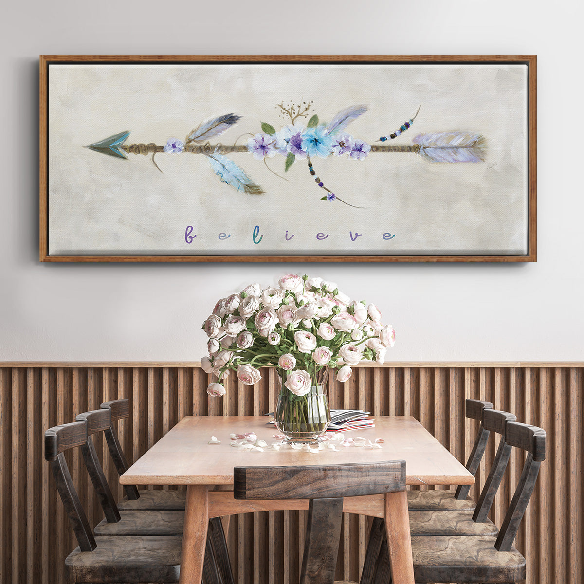 Boho Arrow I - Floater Framed Canvas Print