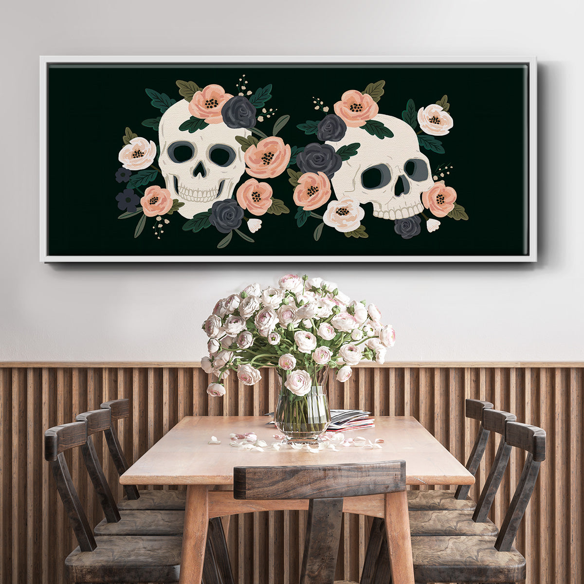 Skull & Snake Collection D - Floater Framed Canvas Print