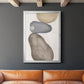 River Rocks Contour II - Modern Framed Canvas Print