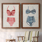 Vintage Swimming III - Premium Framed Canvas 2 Piece Set - Ready to Hang