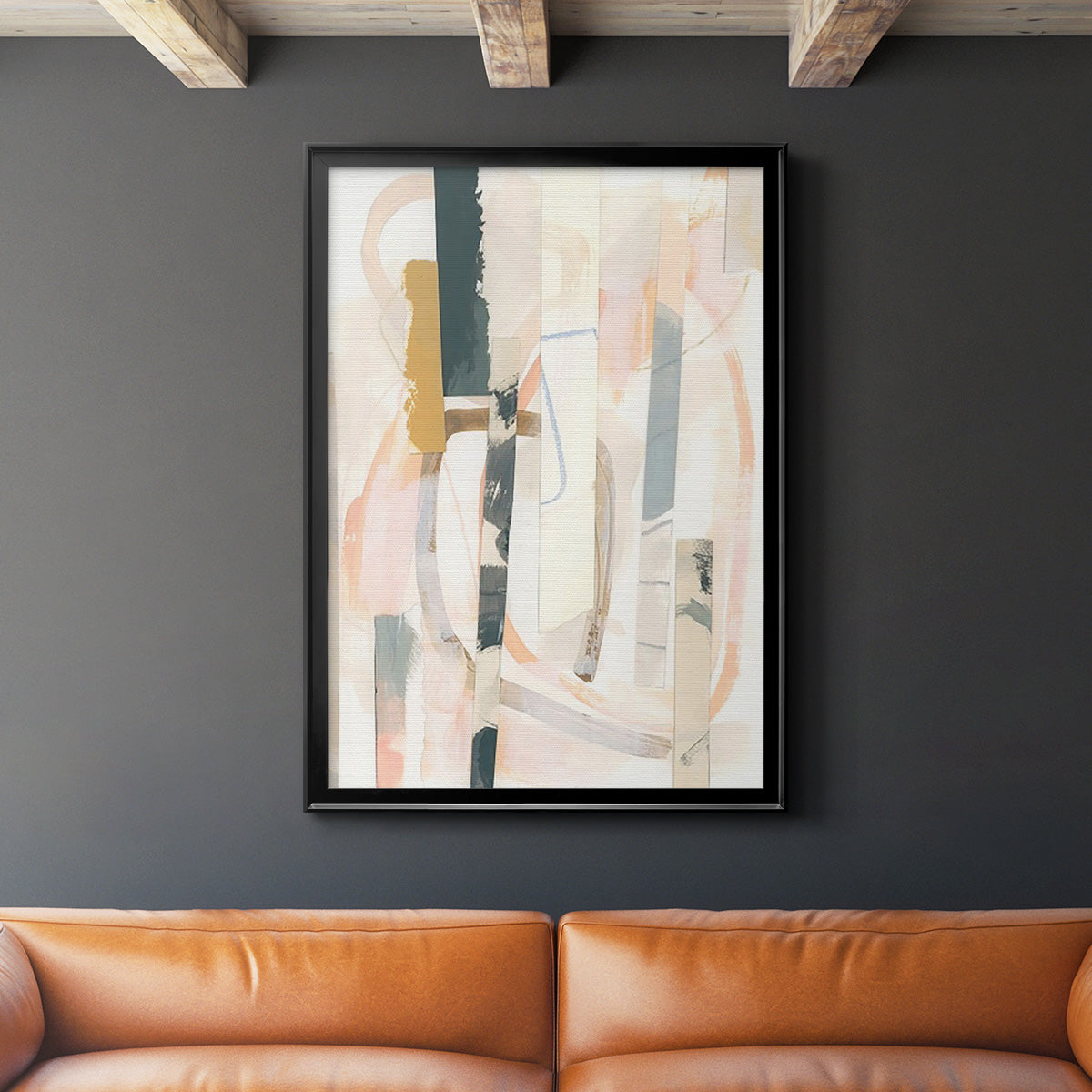 Melon Litmus II - Modern Framed Canvas Print