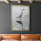 Heron - Modern Framed Canvas Print